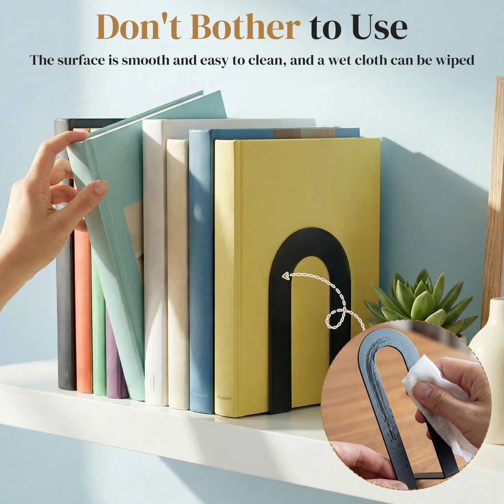 Stendyv Stopp Minimalist Steel Bookend Set — Stendyv Modern Desks & Workspace Accessories — view 5