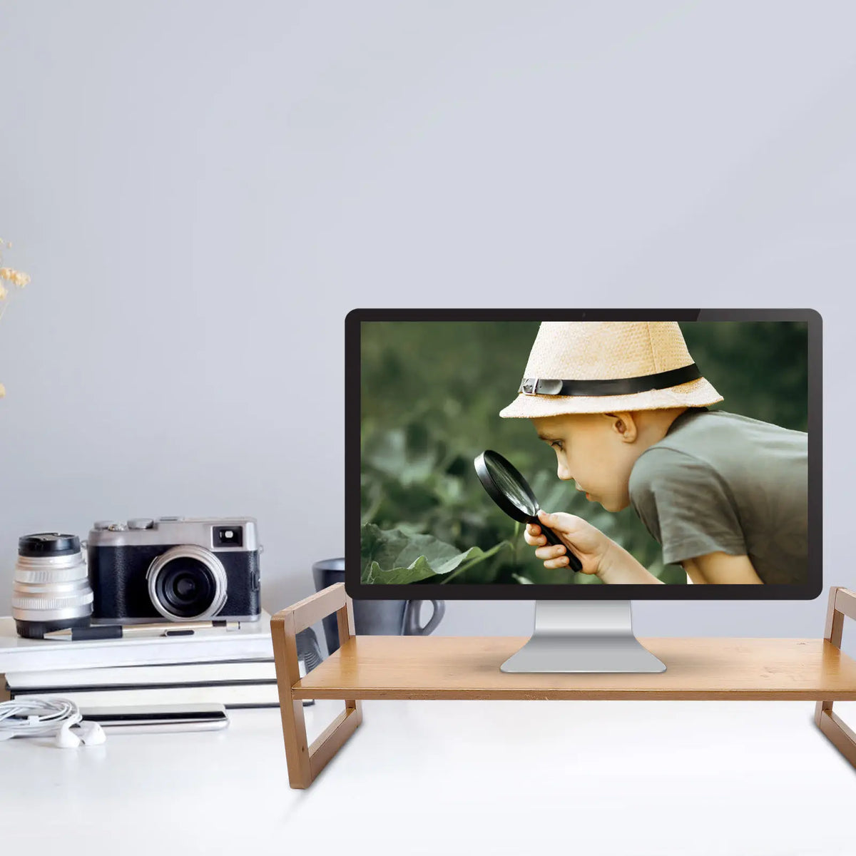 Stendyv Sylt Slimline Wood Monitor Riser — Stendyv Modern Desks & Workspace Accessories — view 2