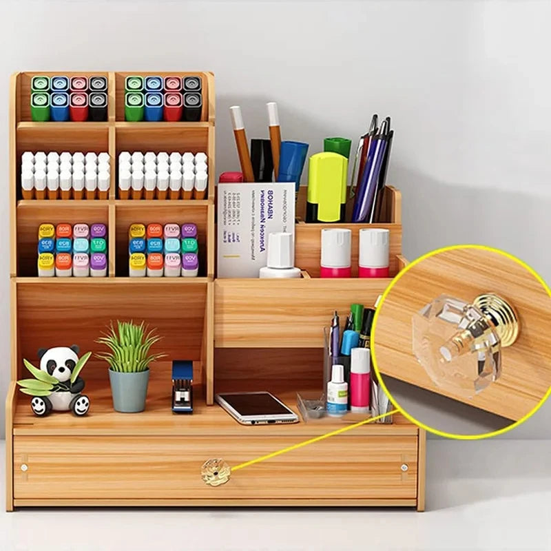 Stendyv Skuff Wood Desk Organiser with Drawer — Stendyv Modern Desks & Workspace Accessories — view 3