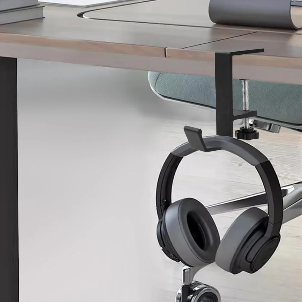 Stendyv Krok Under-Desk Aluminium Headphone Hook — Stendyv Modern Desks & Workspace Accessories — view 2