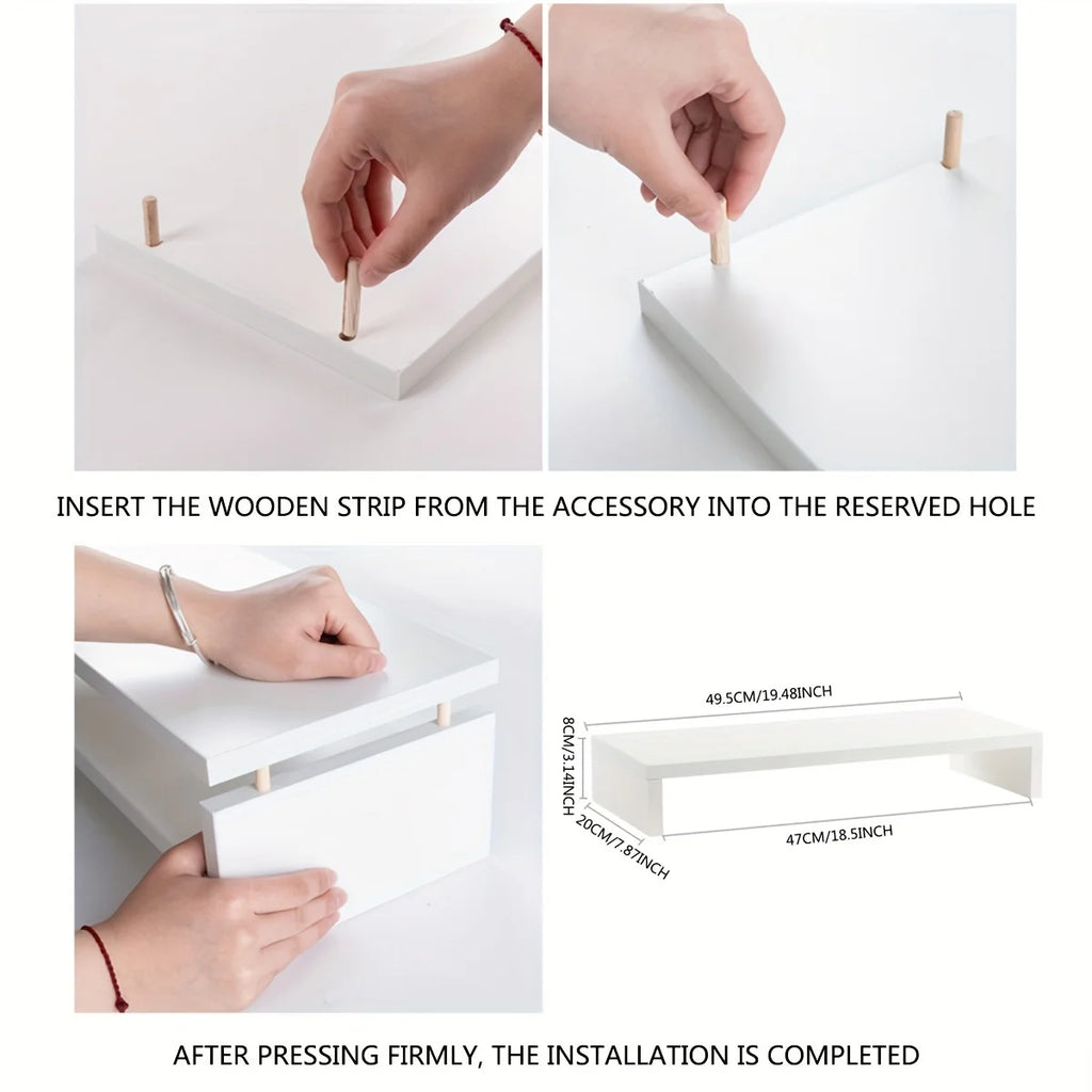 Stendyv Kritt Minimalist White Desk Riser — Stendyv Modern Desks & Workspace Accessories — view 4