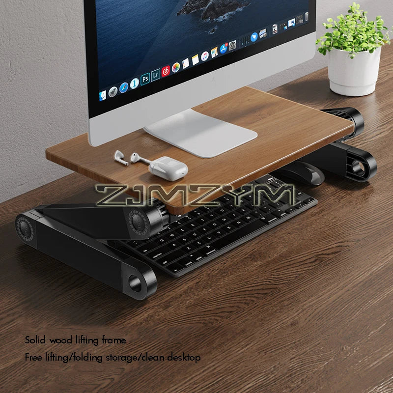 Stendyv Alder Height-Adjustable Solid Wood Riser — Stendyv Modern Desks & Workspace Accessories