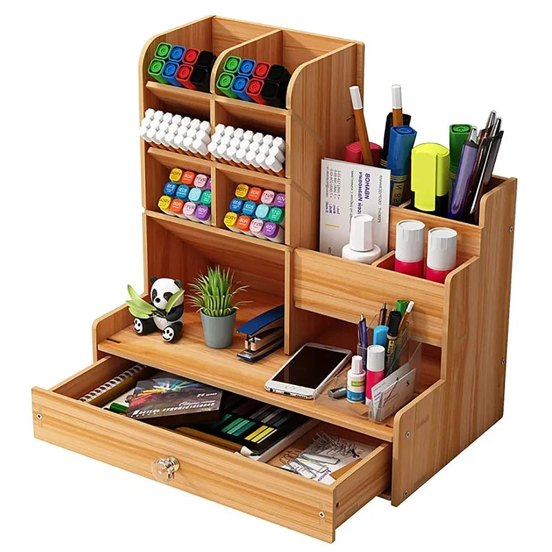 Stendyv Skuff Wood Desk Organiser with Drawer — Stendyv Modern Desks & Workspace Accessories