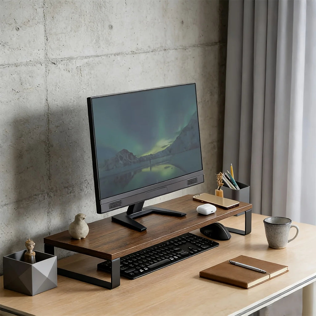 Stendyv Verk Steel-Frame Wood Desk Riser — Stendyv Modern Desks & Workspace Accessories — view 3