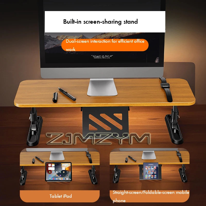 Stendyv Fald Folding Wood Riser with Device Slot — Stendyv Modern Desks & Workspace Accessories — view 4