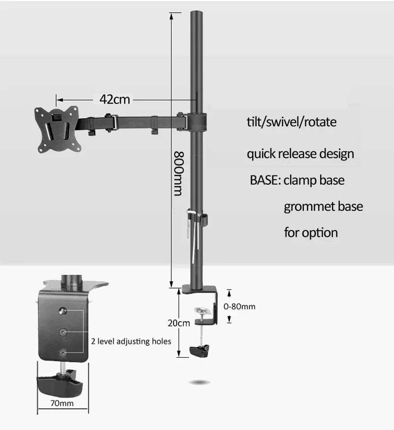 Stendyv Bane Full-Motion Monitor Arm — Stendyv Modern Desks & Workspace Accessories — view 5