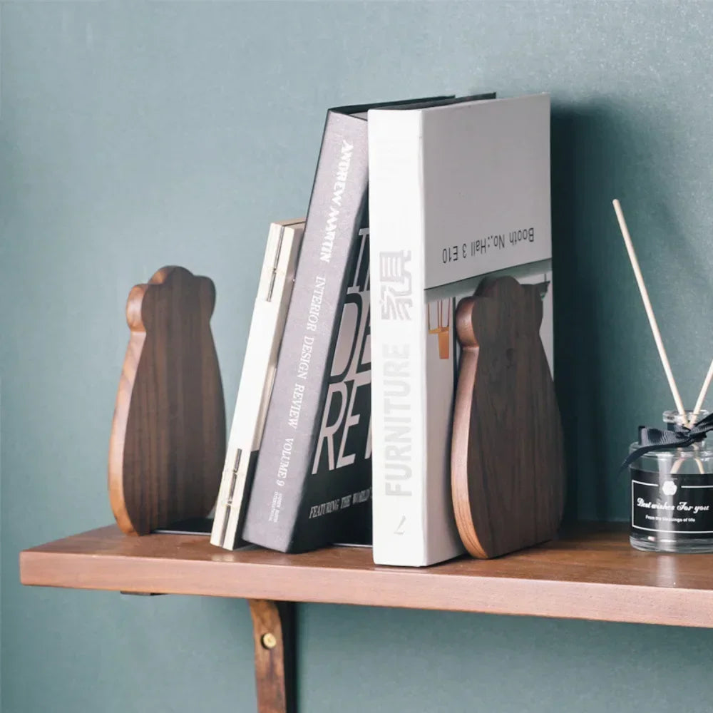 Stendyv Vinkel Walnut L-Bookends — Stendyv Modern Desks & Workspace Accessories — view 5