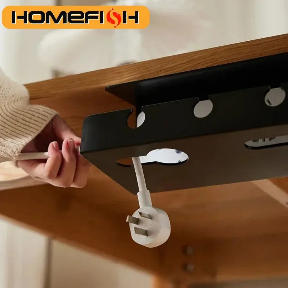 Stendyv Klemme Cable Tray with Socket Clips — Stendyv Modern Desks & Workspace Accessories — view 3