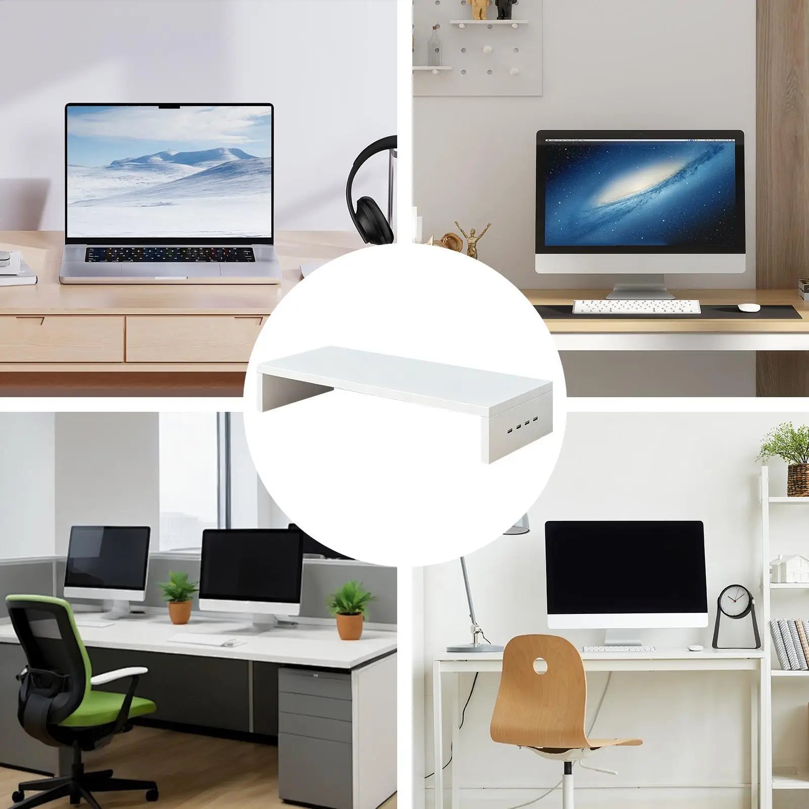 Stendyv Strom Vented Riser with USB Hub — Stendyv Modern Desks & Workspace Accessories — view 5