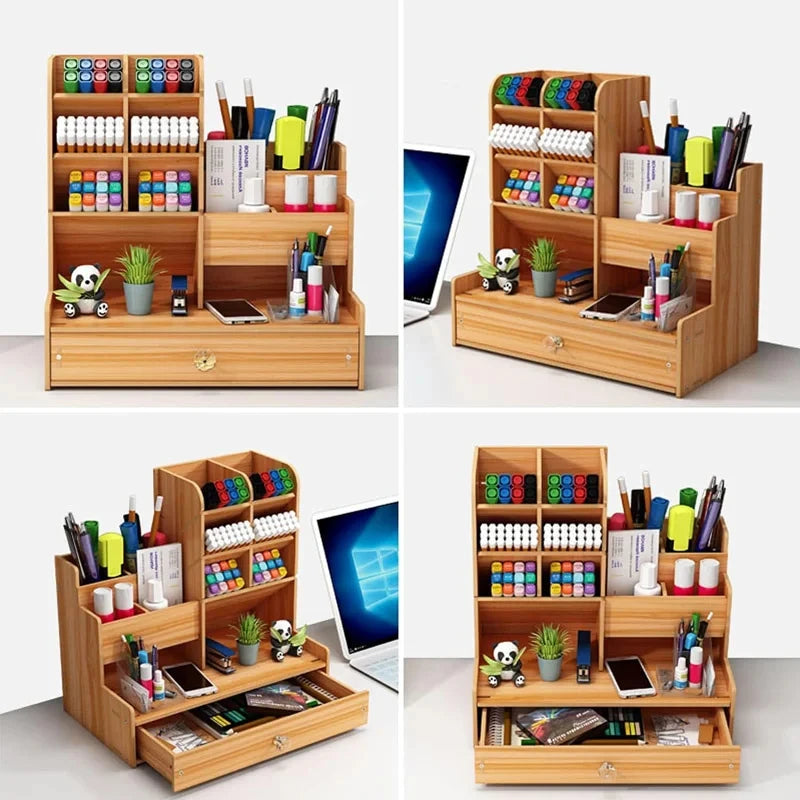 Stendyv Skuff Wood Desk Organiser with Drawer — Stendyv Modern Desks & Workspace Accessories — view 2