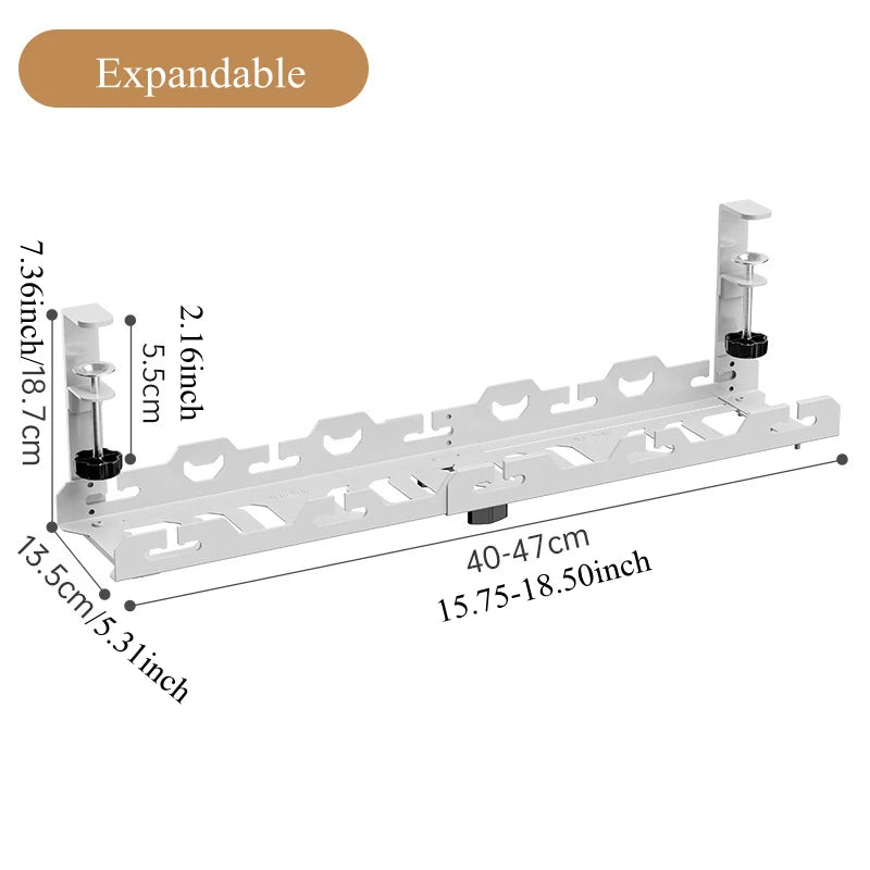 Stendyv Spenn Telescopic Under-Desk Cable Tray — Stendyv Modern Desks & Workspace Accessories — view 4