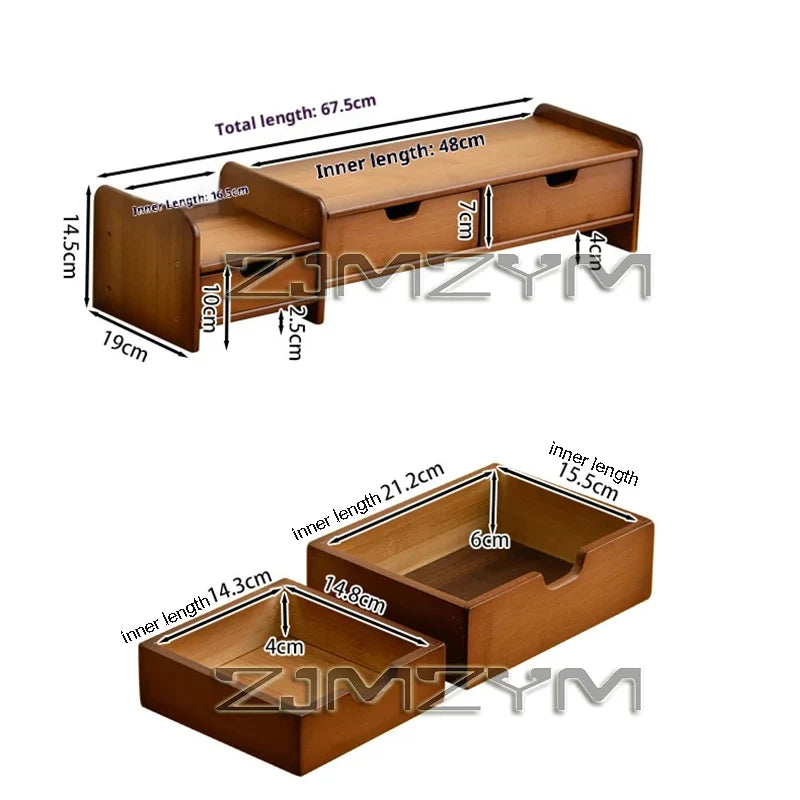 Stendyv Hald Bamboo Riser with Drawer — Stendyv Modern Desks & Workspace Accessories — view 6