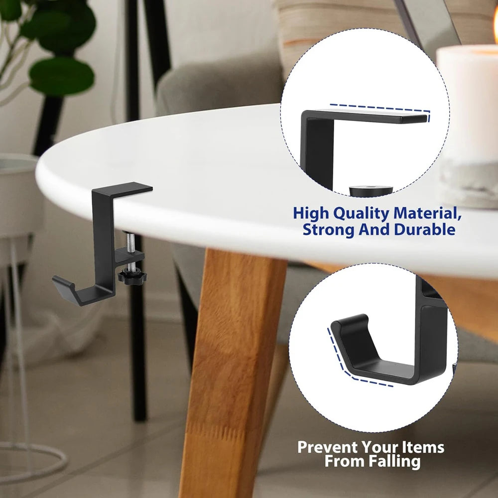 Stendyv Krok Under-Desk Aluminium Headphone Hook — Stendyv Modern Desks & Workspace Accessories — view 3