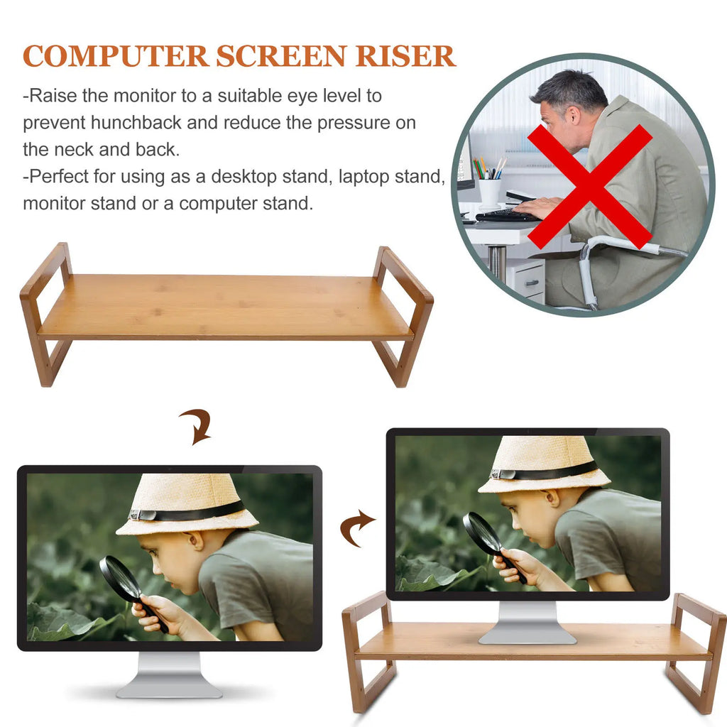 Stendyv Sylt Slimline Wood Monitor Riser — Stendyv Modern Desks & Workspace Accessories — view 5