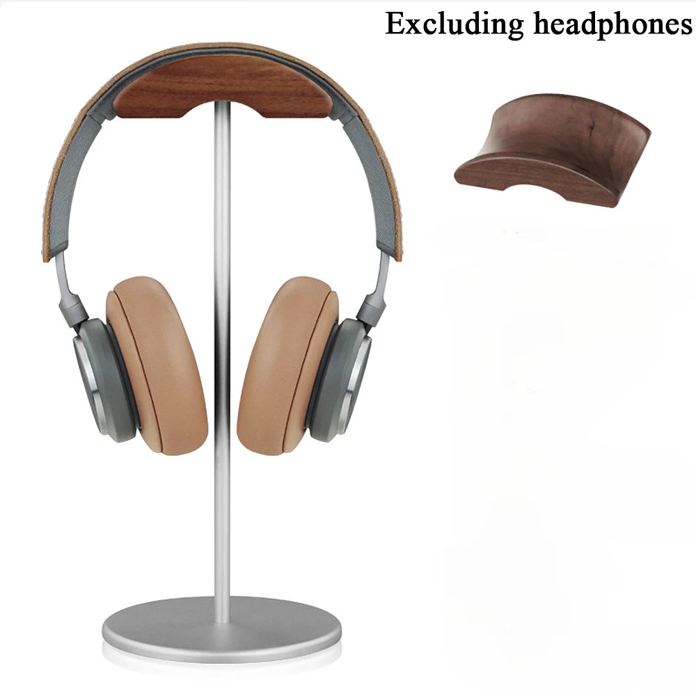 Stendyv Kron Walnut and Aluminium Headphone Stand — Stendyv Modern Desks & Workspace Accessories — view 4