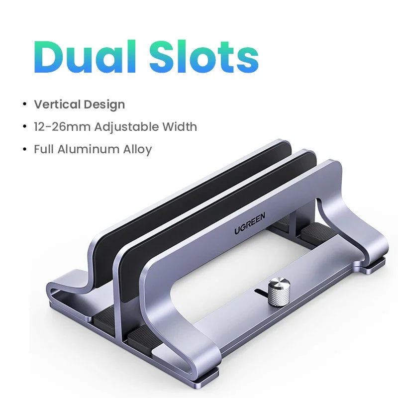 Stendyv Vertik Aluminium Vertical Laptop Dock — Stendyv Modern Desks & Workspace Accessories — view 3