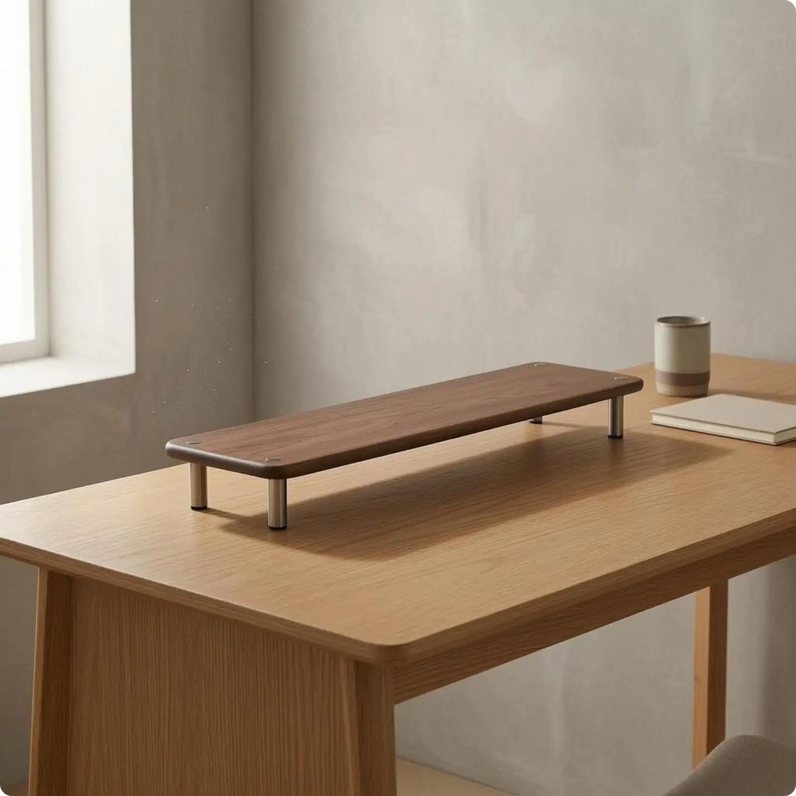 Stendyv Linne Metal-Leg Wood Monitor Riser — Stendyv Modern Desks & Workspace Accessories — view 5