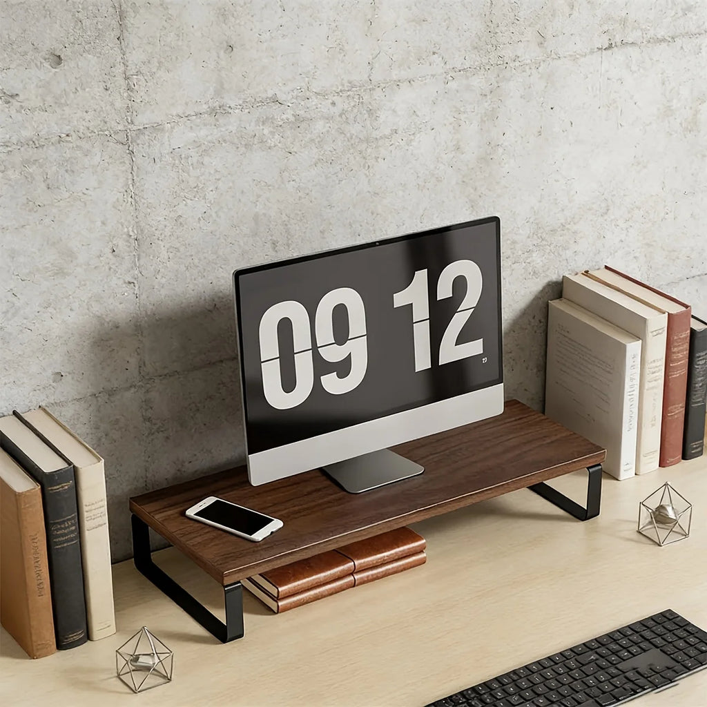 Stendyv Verk Steel-Frame Wood Desk Riser — Stendyv Modern Desks & Workspace Accessories