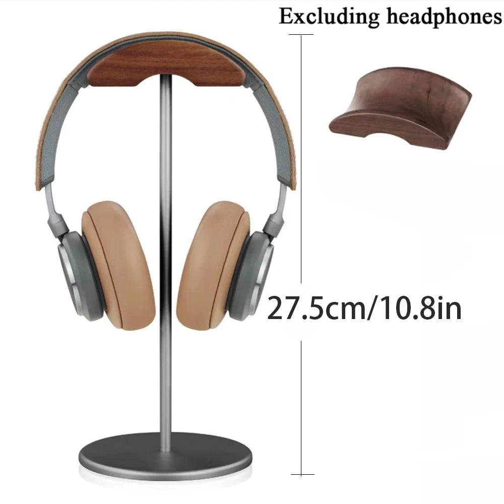 Stendyv Kron Walnut and Aluminium Headphone Stand — Stendyv Modern Desks & Workspace Accessories — view 5