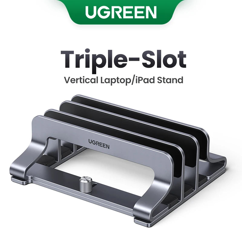 Stendyv Trio Triple-Slot Aluminium Laptop Dock — Stendyv Modern Desks & Workspace Accessories