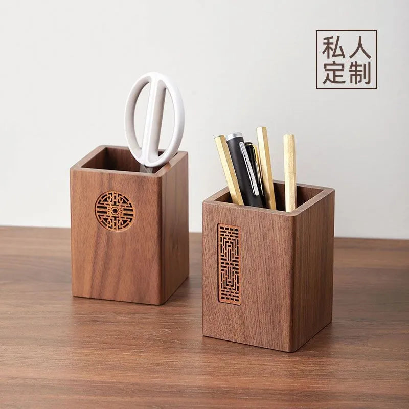 Stendyv Stamme Solid Wood Pen Block — Stendyv Modern Desks & Workspace Accessories