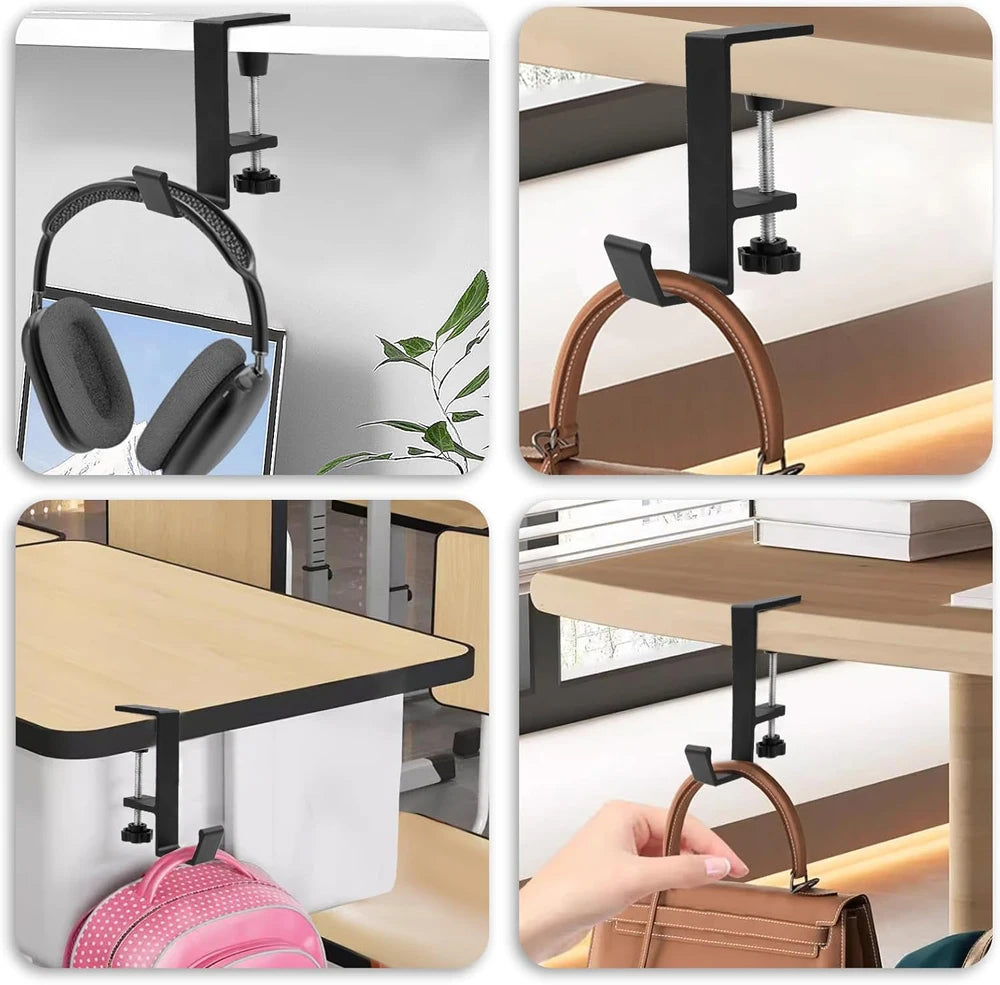 Stendyv Krok Under-Desk Aluminium Headphone Hook — Stendyv Modern Desks & Workspace Accessories — view 6
