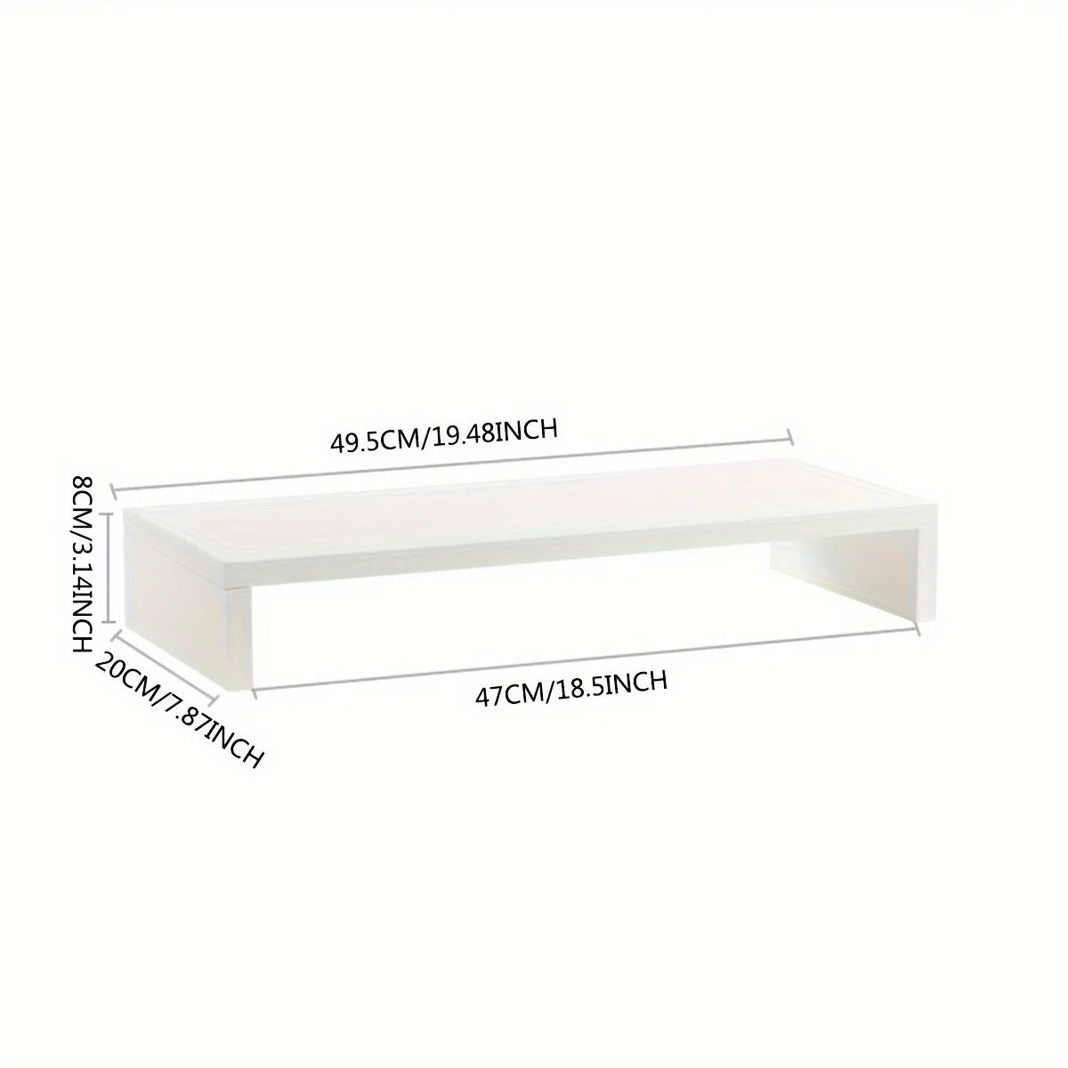 Stendyv Kritt Minimalist White Desk Riser — Stendyv Modern Desks & Workspace Accessories — view 3