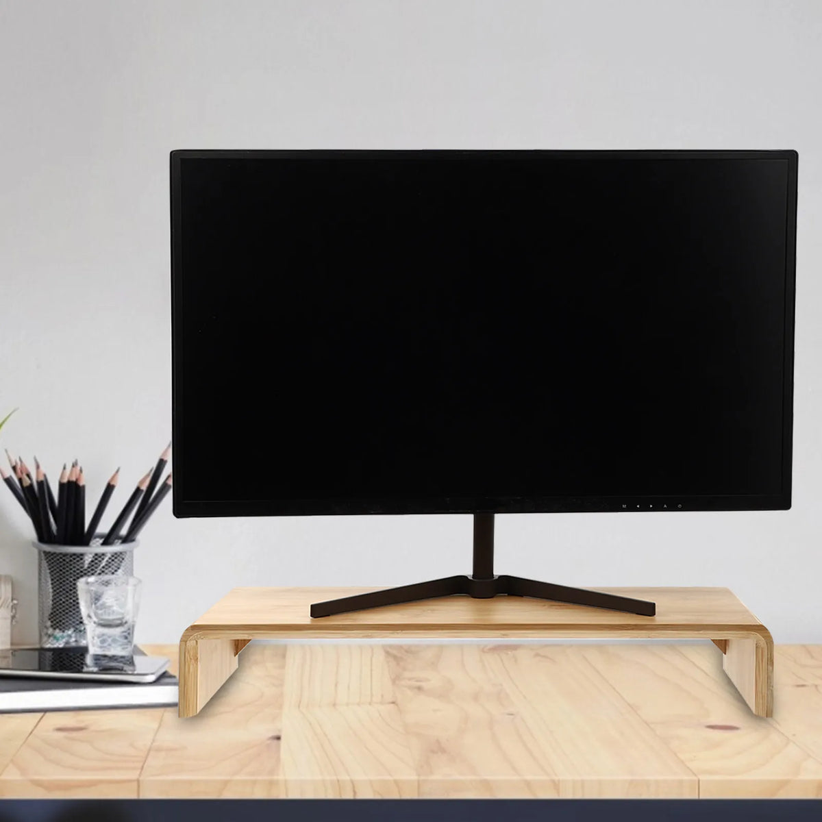Stendyv Bryn Bamboo Monitor Riser — Stendyv Modern Desks & Workspace Accessories — view 2