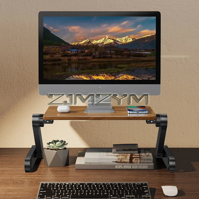 Stendyv Alder Height-Adjustable Solid Wood Riser — Stendyv Modern Desks & Workspace Accessories — view 2