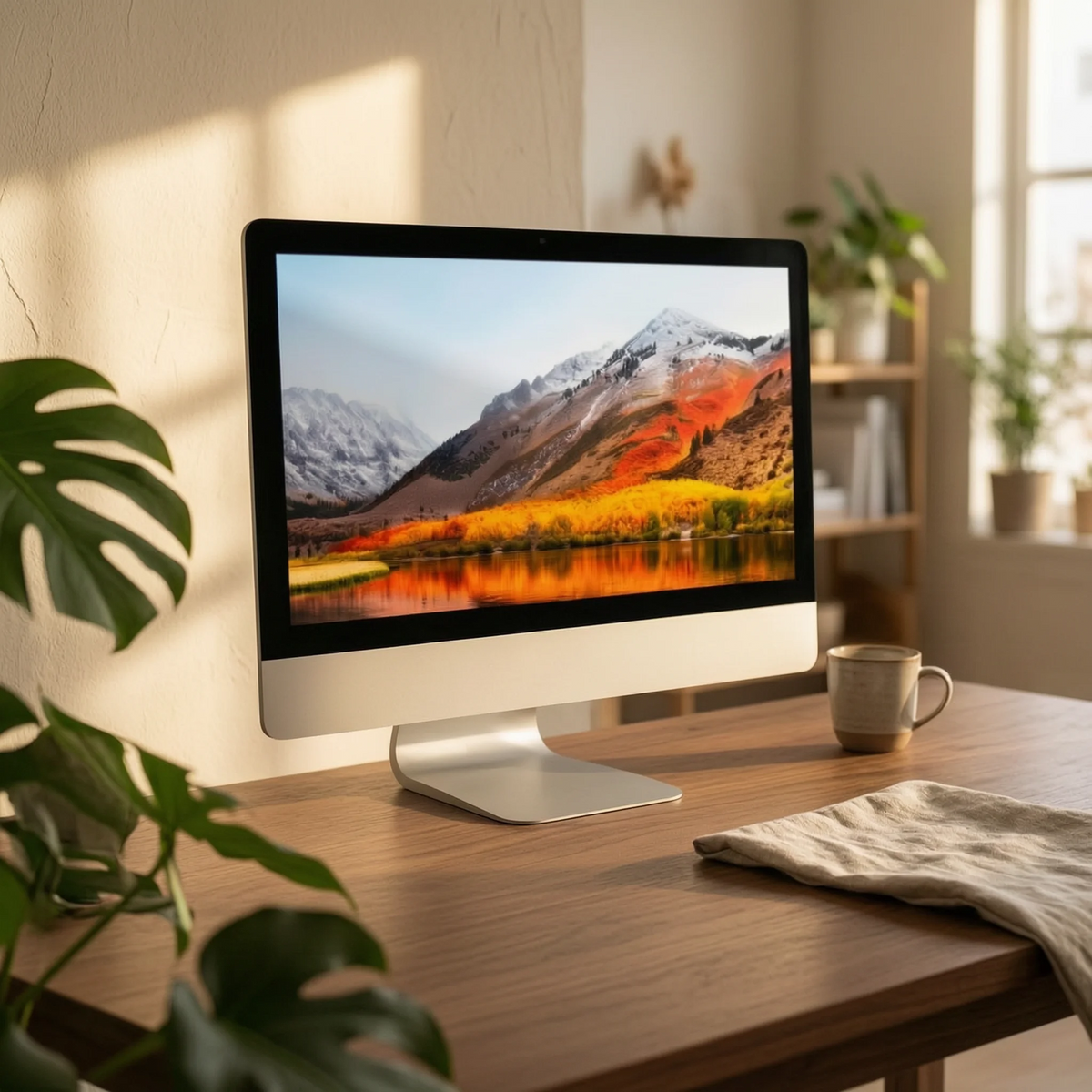 Stendyv Aske Wooden-Leg Minimalist Riser — Stendyv Modern Desks & Workspace Accessories