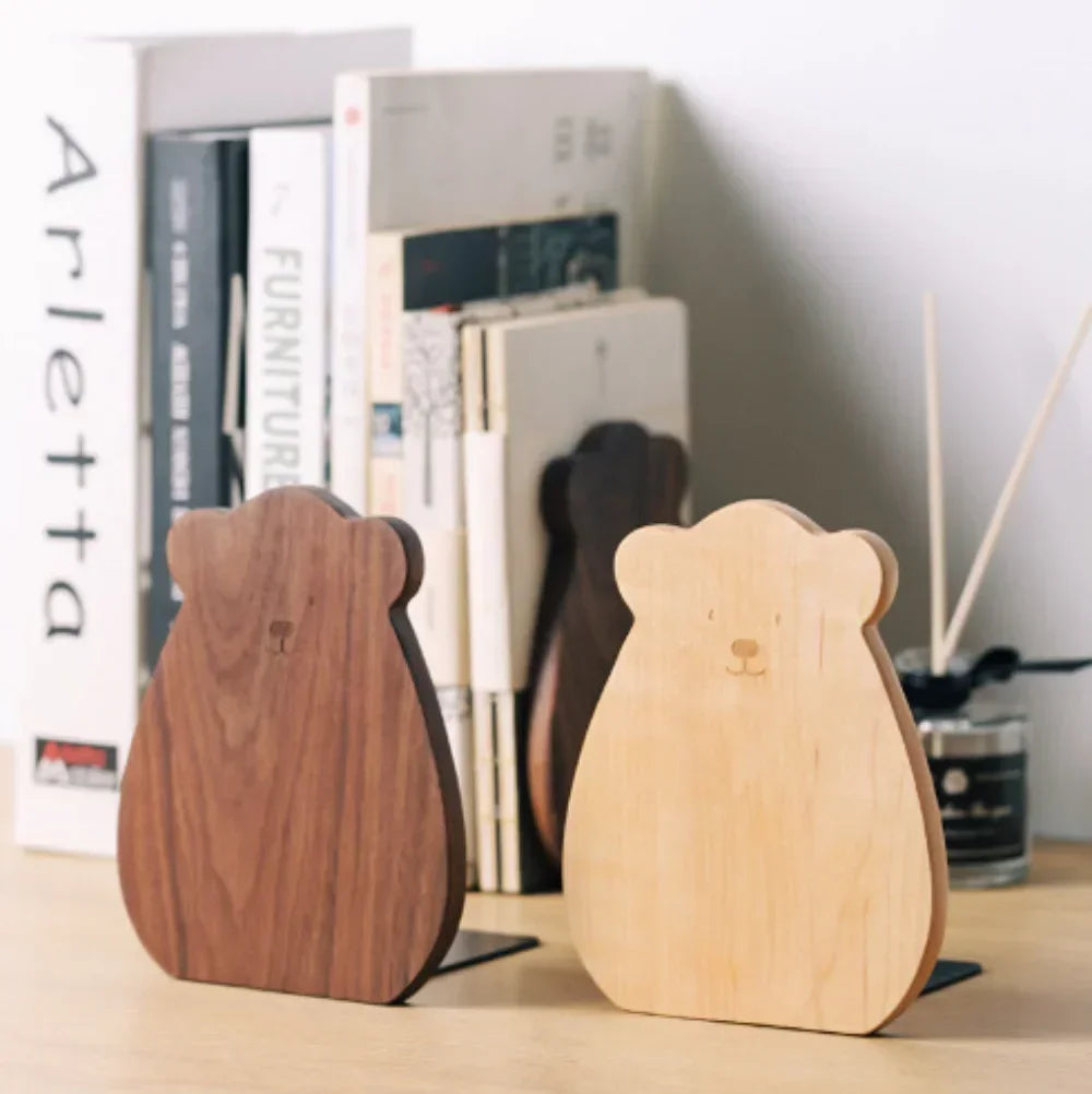 Stendyv Vinkel Walnut L-Bookends — Stendyv Modern Desks & Workspace Accessories