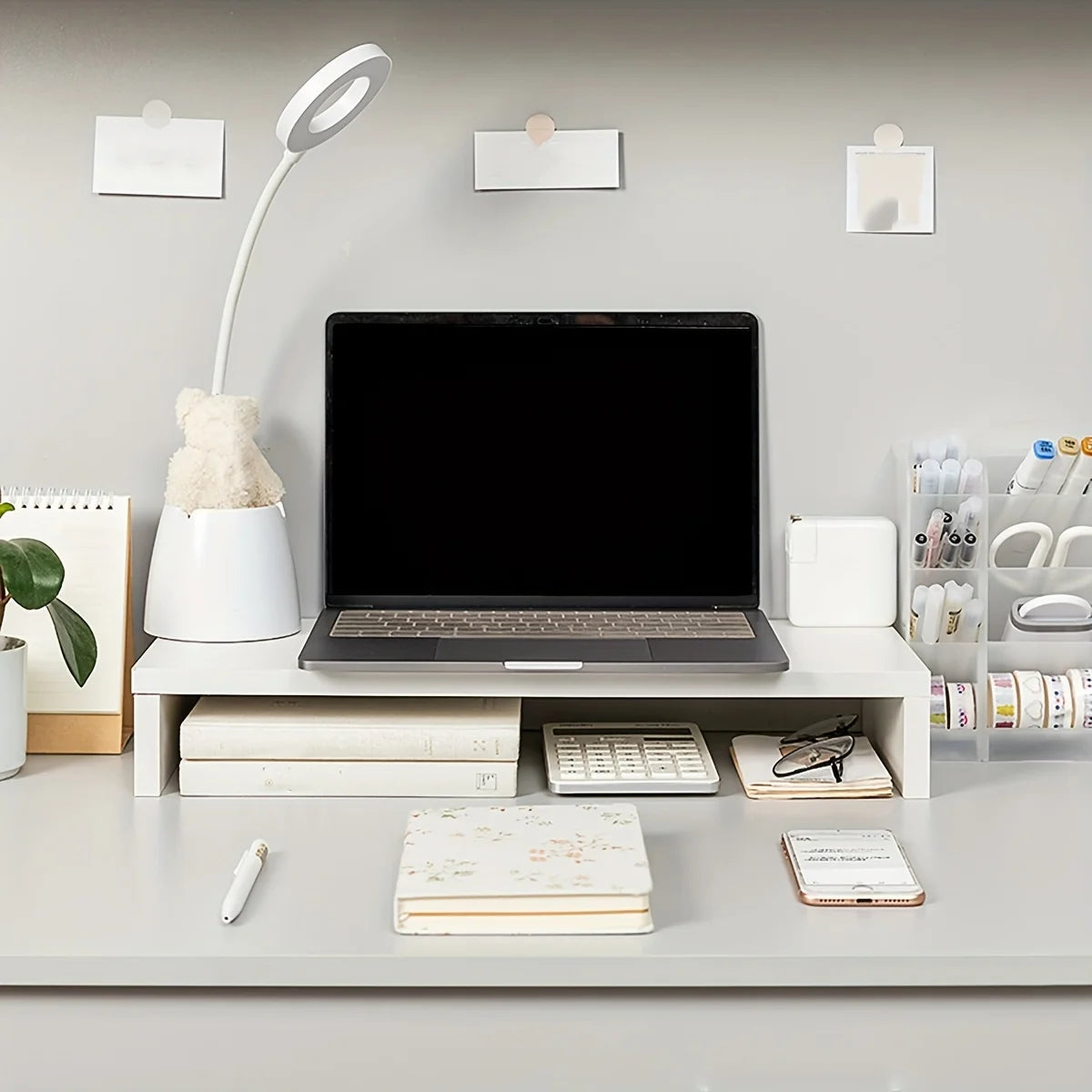 Stendyv Kritt Minimalist White Desk Riser — Stendyv Modern Desks & Workspace Accessories — view 5