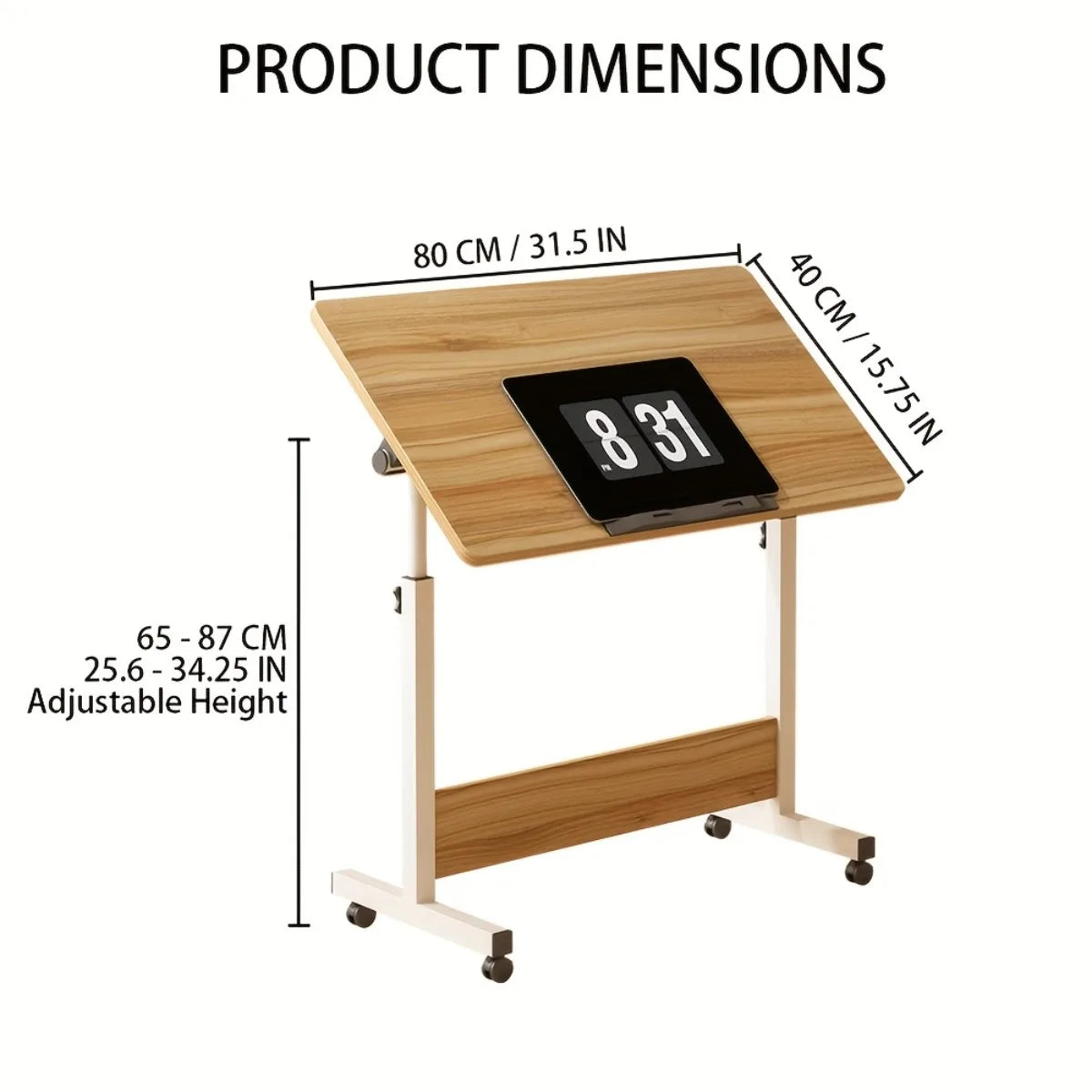 Stendyv Rulle Mobile Height-Adjustable Standing Desk — Stendyv Modern Desks & Workspace Accessories — view 6