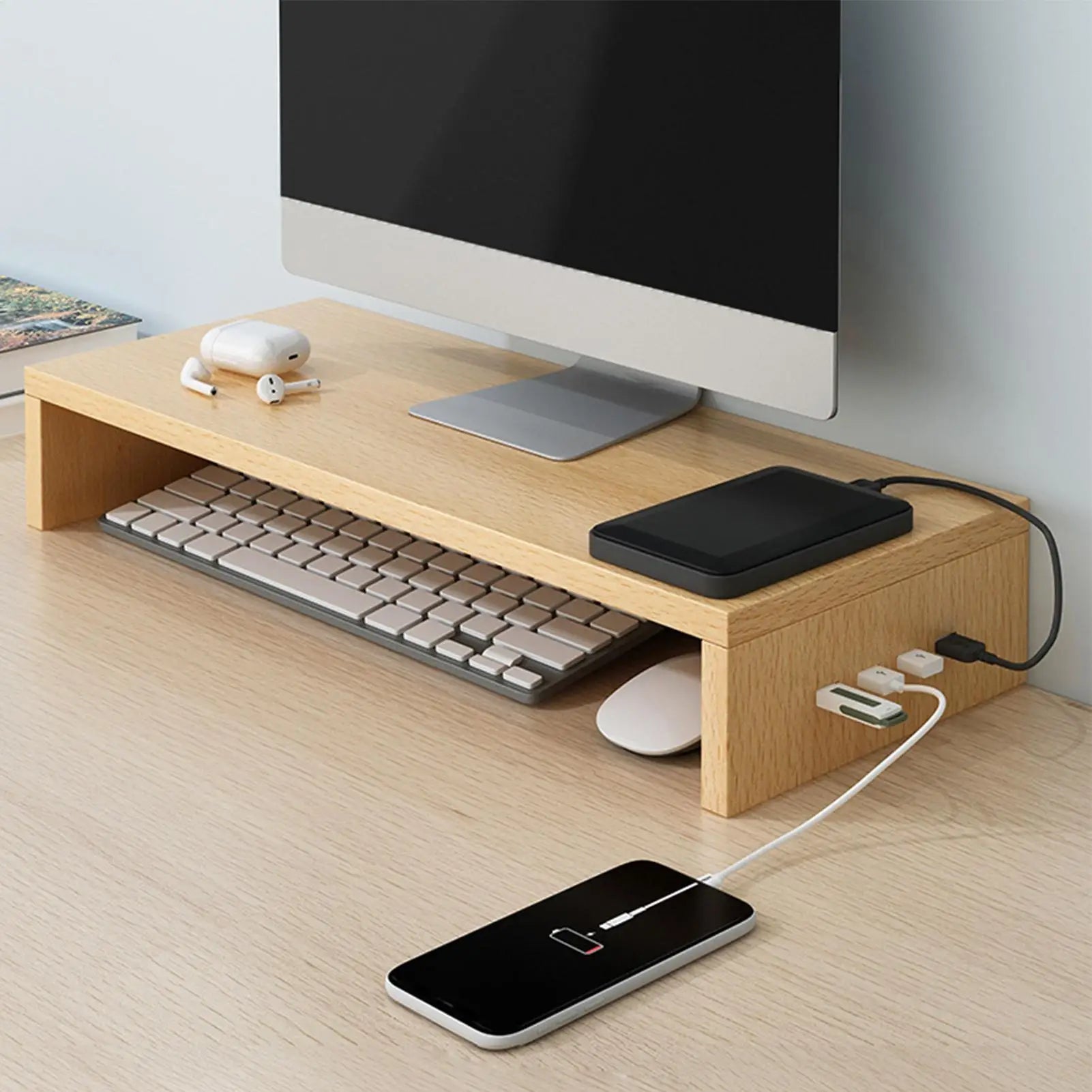 Stendyv Strom Vented Riser with USB Hub — Stendyv Modern Desks & Workspace Accessories