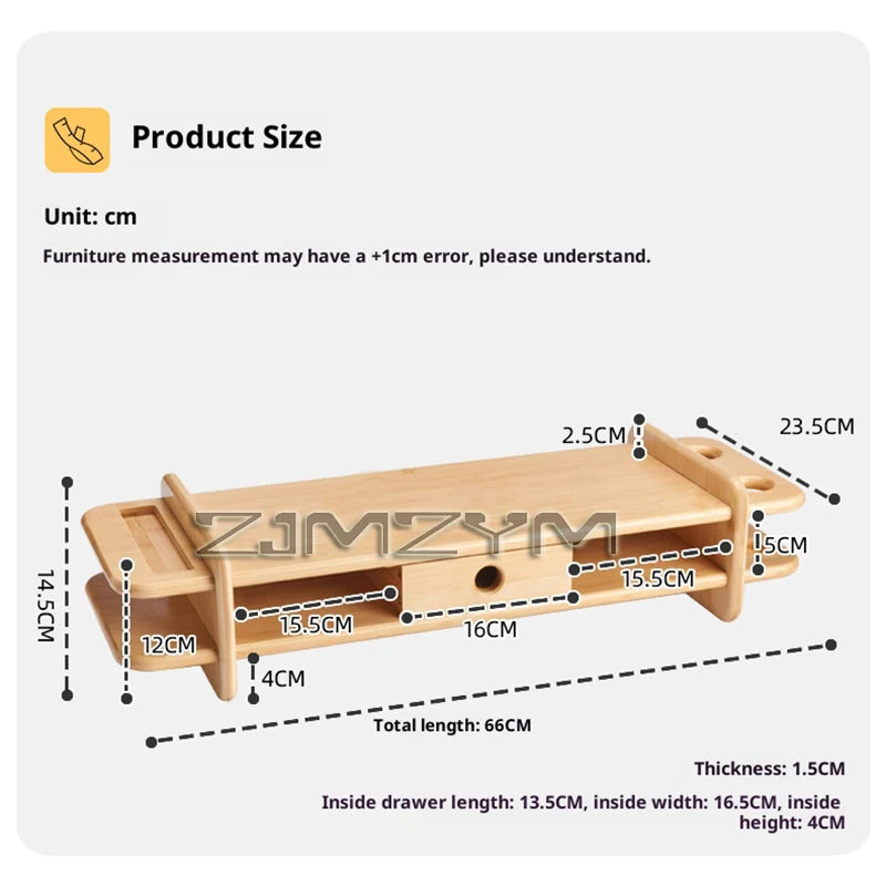 Stendyv Fjord Bamboo Riser with Keyboard Bay — Stendyv Modern Desks & Workspace Accessories — view 6