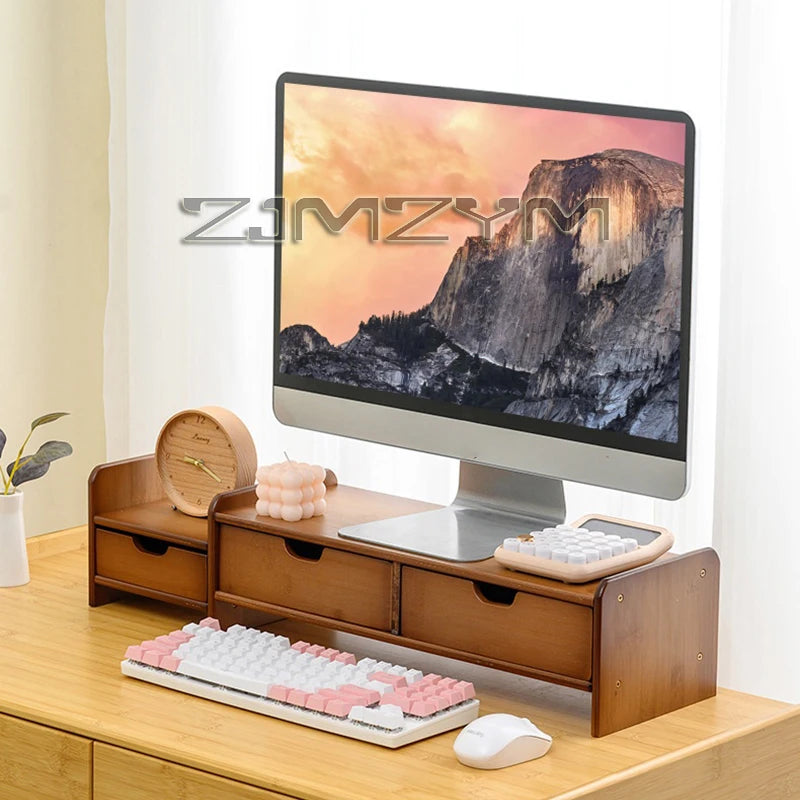 Stendyv Hald Bamboo Riser with Drawer — Stendyv Modern Desks & Workspace Accessories — view 4