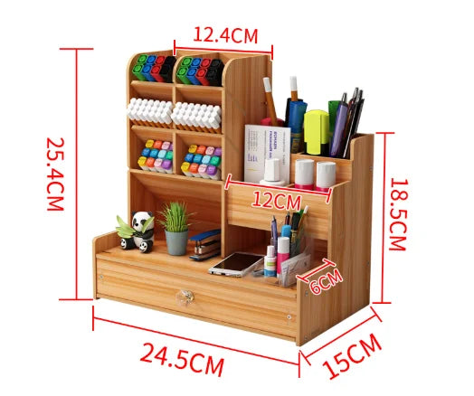 Stendyv Skuff Wood Desk Organiser with Drawer — Stendyv Modern Desks & Workspace Accessories — view 4