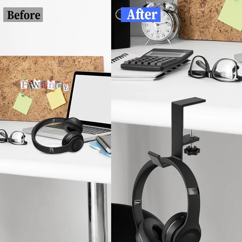 Stendyv Krok Under-Desk Aluminium Headphone Hook — Stendyv Modern Desks & Workspace Accessories — view 5