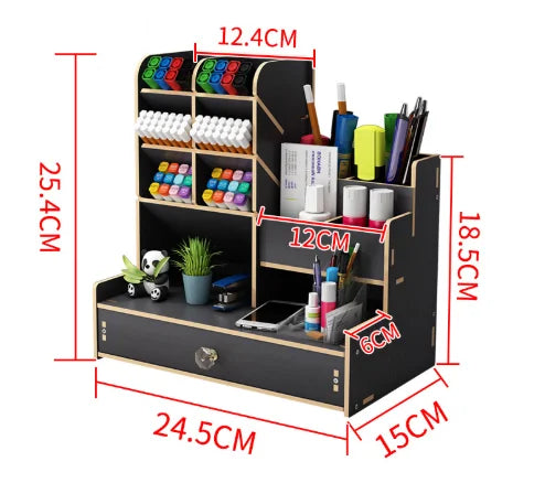 Stendyv Skuff Wood Desk Organiser with Drawer — Stendyv Modern Desks & Workspace Accessories — view 5