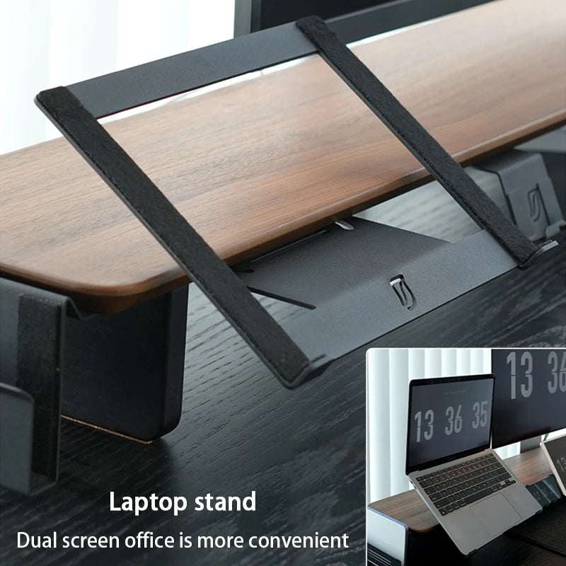 Stendyv Modul Walnut Stacking Riser System — Stendyv Modern Desks & Workspace Accessories — view 4
